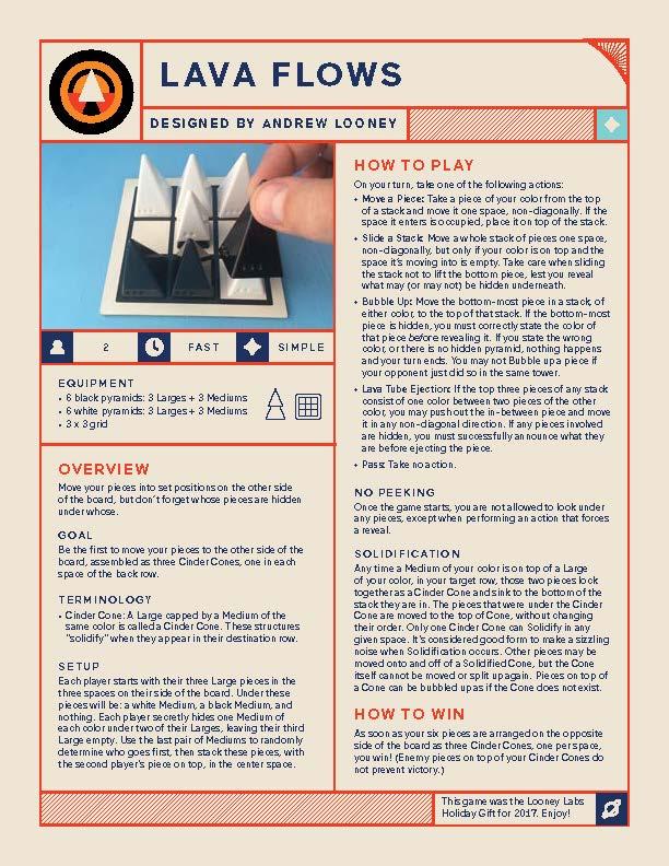 Lava Flows Rules Looney Labs